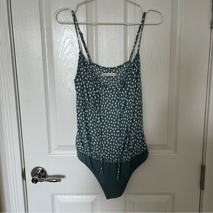 Abercrombie Cinched Tie-Front Cami Bodysuit size medium